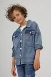 Miniğimin cicileri Smile Unisex Çocuk Denim Gömlek ve Tşört