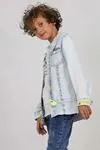 Miniğimin cicileri unisex oxo denim gömlek ve tşört takım