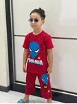 Miniğimin Cicileri Spider-Man Çocuk Kapri Takım - Kırmızı