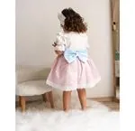 Minigimin cicileri vintage güpürlü kız çocuk elbise - Pembe