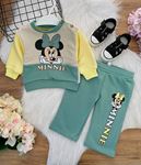 Minigimin Cicileri Flover minine Baskılı 2 li Kiz bebek takım - Yeşil