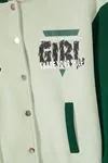 Miniğimin Cicileri Girl Baskılı Kapüşonlu Kolej Çocuk Takım - Çağla Yeşili