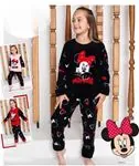 Miniğimin Cicileri Mnn Ms Desenli Polar Pijama Takımı - Siyah