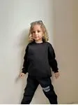 Miniğimin cicileri Happy Unisex Kışlık Çocuk Takım - Siyah