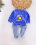 Miniğimin Cicileri Tiger 3D Erkek Bebek Takım - Mavi
