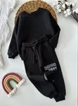 Miniğimin cicileri Happy Unisex Kışlık Çocuk Takım - Siyah