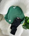 Miniğimin Cicileri Bisiklet Yaka Basic Uzun Kollu Erkek Çocuk Sweatshirt - Yeşil