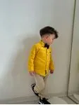 Miniğimin Cicileri Erkek Çocuk Fiyonklu Keten Takım - Sarı