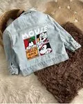 Miniğimin Cicileri Mickey Mouse Erkek Kot Ceket - Mavi