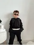 Miniğimin Cicileri Cepli Şişme Hakim Yaka Çocuk Unisex Yelek - Siyah
