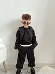 Miniğimin Cicileri Cepli Şişme Hakim Yaka Çocuk Unisex Yelek - Siyah