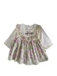 Miniğimin Cicileri Bebek Hello Spring Çiçekli Pamuk Elbise - Leylak