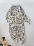 Miniğimin Cicileri Kedi Karakterli Penye Pijama Takımı - Gri