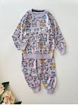 Miniğimin Cicileri Kedi Karakterli Penye Pijama Takımı - Mor