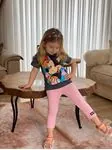 Miniğimin Cicileri Minnie Garni Fitilli Kapri Takım - Pembe