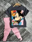 Miniğimin Cicileri Minnie Garni Fitilli Kapri Takım - Pembe