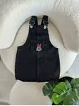 Miniğimin Cicileri Mnn Pembe Nakış İşleme Kız Çocuk Kot Jile - Siyah