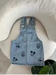 Miniğimin Cicileri Best Friend Baskılı Kız Çocuk Kot Jile - Açık Mavi