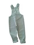 Miniğimin Cicileri Gabardin Cepli Unisex Salopet- Yeşil