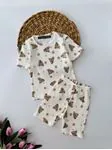 Miniğimin Cicileri Bambi Desenli Fitilli Şortlu Takım - Beyaz