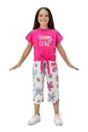 Miniğimin Cicileri Happy Girl Bermuda Papatya Desenli Kız Takım - Fuşya