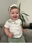 Miniğimin Cicileri Yeşil Kız Bebek Dal Nakışlı Müslin Kumaş Şortlu Takım - Yeşil