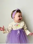 Miniğimin Cicileri Fistolu Enjoy Day Tüllü Bebek Elbise - Lila