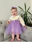 Miniğimin Cicileri Fistolu Enjoy Day Tüllü Bebek Elbise - Lila