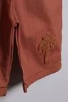 Miniğimin Cicileri Fırçalı Baskı Keten Süzine Erkek Çocuk 2 li Takım - Kiremit