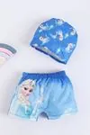 Miniğimin Cicileri 3 Parça Frozen Kız Çocuk Mayo - Mavi