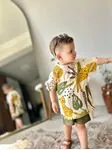 Miniğimin Cicileri Safari Desen Erkek Çocuk Şortlu Takım - Haki