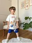 Miniğimin Cicileri Snpy Allstar Karakter Baskılı Erkek Çocuk Şortlu Takım - Mavi
