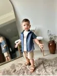 Miniğimin Cicileri Pamuk Gömlekli T-Shirt lü 3 lü Erkek Çocuk Takım - Mavi