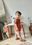 Miniğimin Cicileri Pamuk Gömlekli T-Shirt lü 3 lü Erkek Çocuk Takım - Kiremit