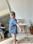 Miniğimin Cicileri Pamuk Gömlekli T-Shirt lü 3 lü Erkek Çocuk Takım - Mavi