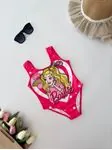 Miniğimin Cicileri Barbie Desenli Renkli Kız Çocuk Mayo - Fuşya