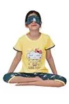 Miniğimin Cicileri Good Night Bulut Desenli Kız Çocuk Pijama Takımı - Sarı