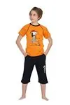Miniğimin Cicileri Snpyy Desenli Erkek Çocuk Pijama Takımı - Turuncu