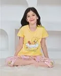 Miniğimin Cicileri Twty Desenli Kapri Kız Çocuk Pijama Takımı - Sarı
