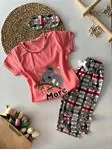 Miniğimin Cicileri Koala More Desenli Kız Çocuk Kapri Pijama Takımı - Pembe