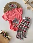 Miniğimin Cicileri Koala More Desenli Kız Çocuk Kapri Pijama Takımı - Pembe