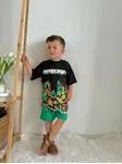 Minigimin Cicileri Mncrf Baskı Yazlık Erkek Çocuk 2 li Takım - Siyah