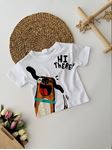 Miniğimin Cicileri Bye Friends Köpek Baskılı Unisex Tşört - Beyaz