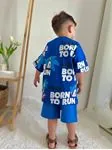Minigimin Cicileri Snc Born To run Baskı Yazlık 2 li Erkek Takım - Mavi