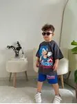 Minigimin Cicileri Snc The Hedgehog Baskı Yazlık Erkek Çocuk 2 li Takım - Antrasit