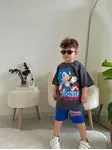 Minigimin Cicileri Snc The Hedgehog Baskı Yazlık Erkek Çocuk 2 li Takım - Antrasit