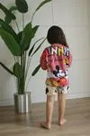 Minigimin Cicileri Mnn And Friends Desen Yazlık Kız Çocuk 2 li Takım - Gül Kurusu