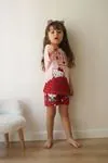 Minigimin Cicileri Hello kty Kalp Desen Yazlık Kız Çocuk 2 li Takım - Pembe