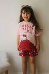 Minigimin Cicileri Hello kty Kalp Desen Yazlık Kız Çocuk 2 li Takım - Pembe