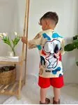 Minigimin Cicileri Snpy Baskı Yazlık Erkek Çocuk 2 li Takım - Krem
